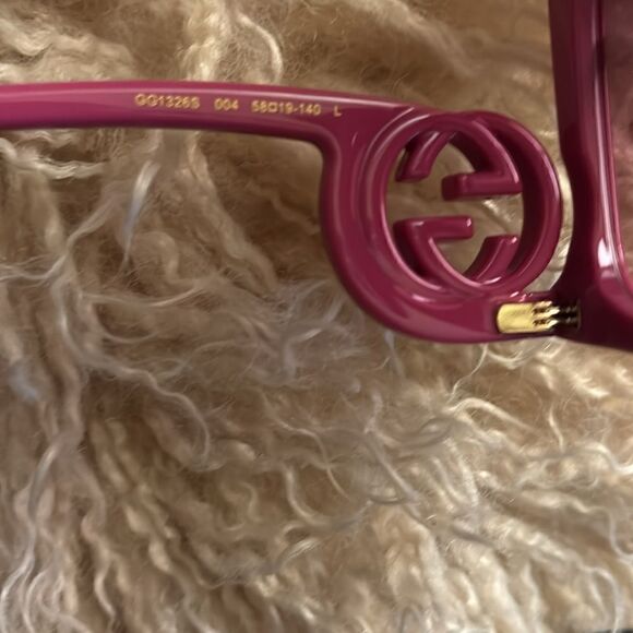 NEW Gucci GG1326S-004-58 FUSHSIA Sunglasses - Picture 12 of 13